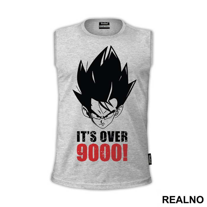 Its Over 9000 Red Text - Goku - Dragon Ball