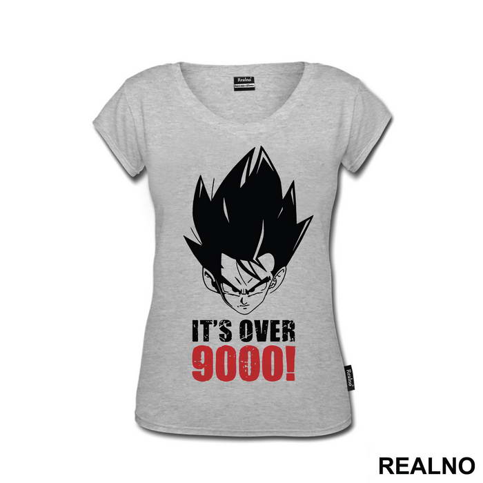 Its Over 9000 Red Text - Goku - Dragon Ball