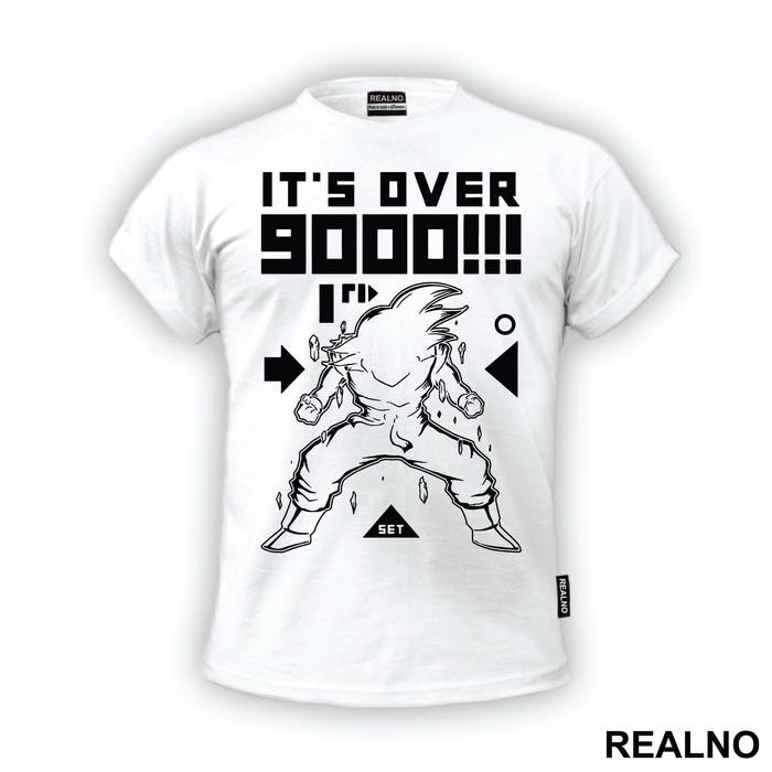 Its Over 9000 Outline - Goku - Dragon Ball