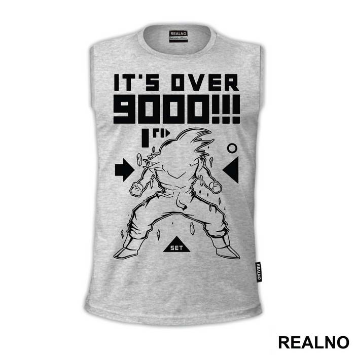Its Over 9000 Outline - Goku - Dragon Ball