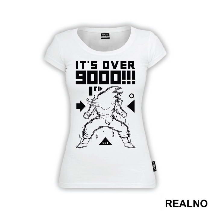 Its Over 9000 Outline - Goku - Dragon Ball