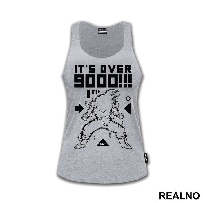 Its Over 9000 Outline - Goku - Dragon Ball