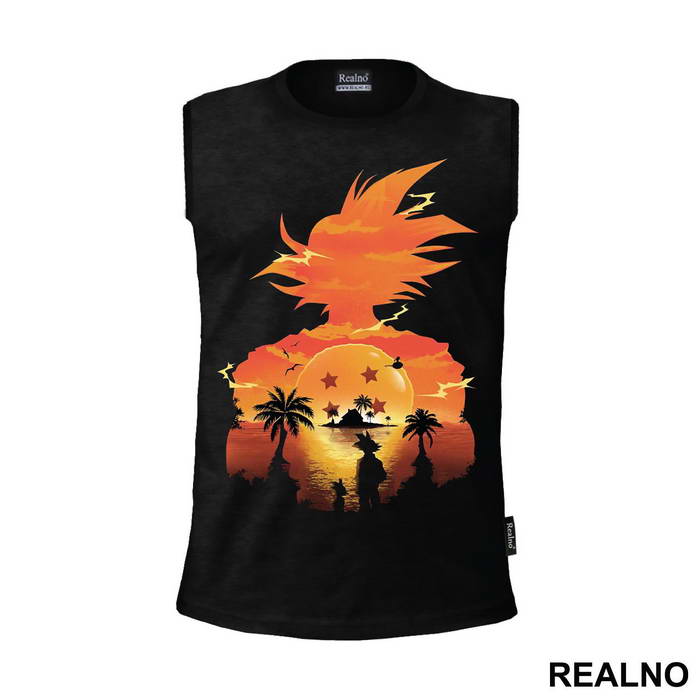 Sunset Double Exposure - Goku - Dragon Ball