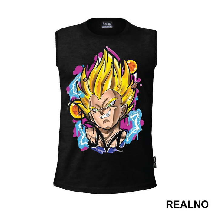 Vegeta Fighting Broly - Goku - Dragon Ball