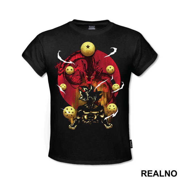 Red Dragon And Moon - Goku - Dragon Ball