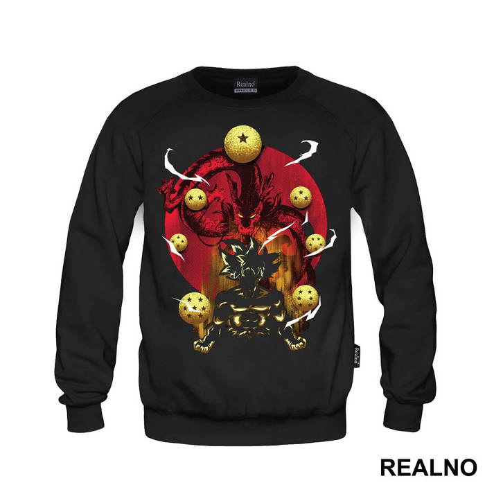 Red Dragon And Moon - Goku - Dragon Ball