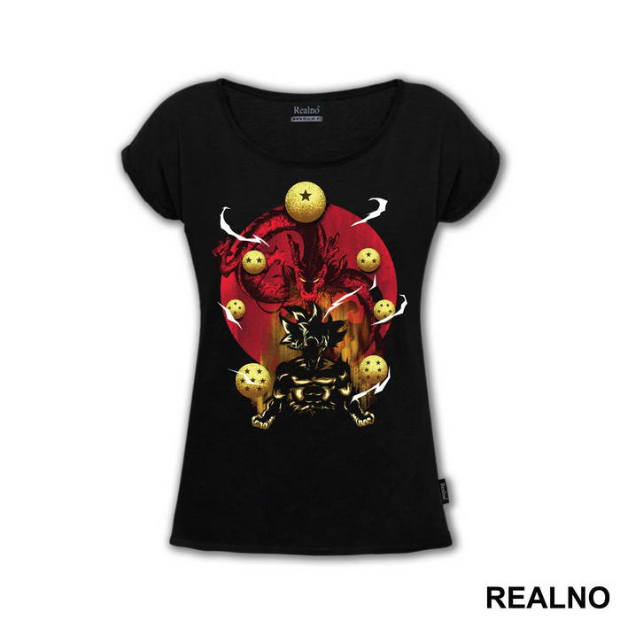 Red Dragon And Moon - Goku - Dragon Ball