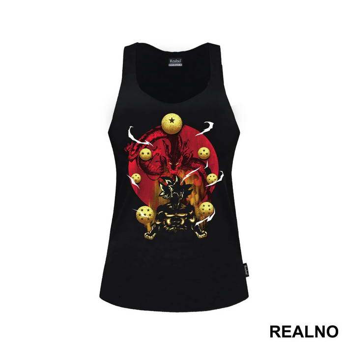 Red Dragon And Moon - Goku - Dragon Ball