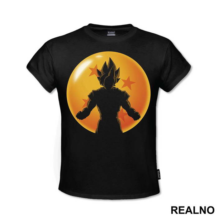 Standing In Front Of The Dragon Ball - Goku - Dragon Ball