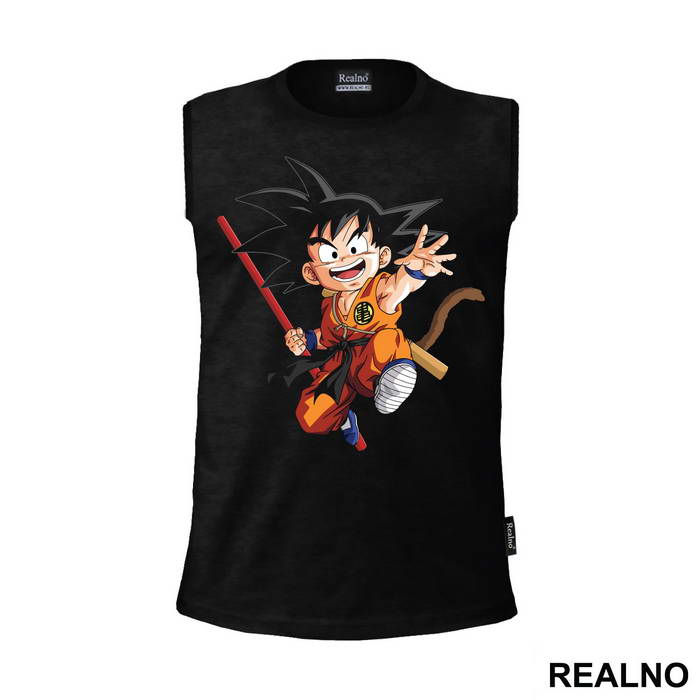 Goku With A Red Rod - Dragon Ball