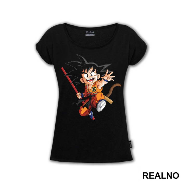 Goku With A Red Rod - Dragon Ball