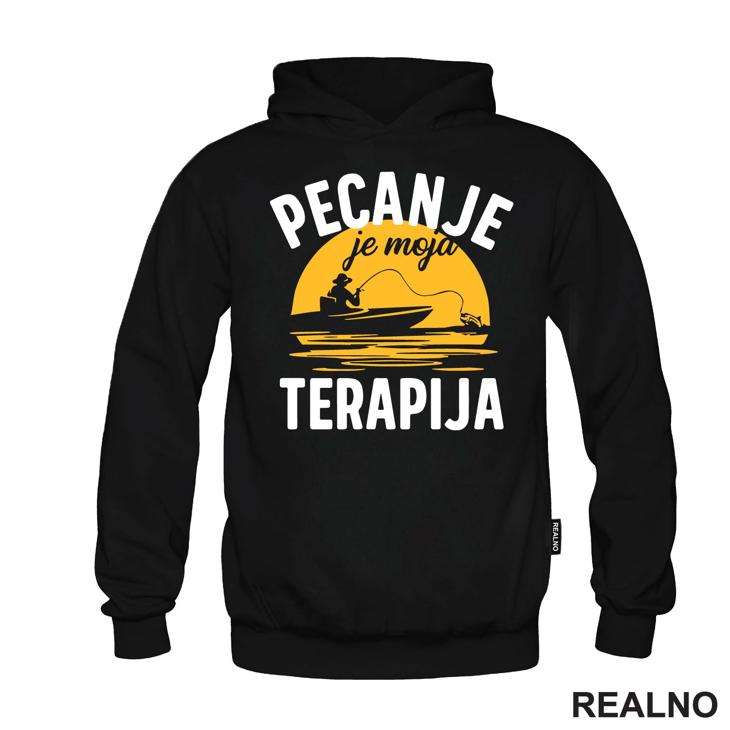 Pecanje Je Moja Terapija - Narandžasti Mesec - Fishing