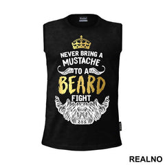 Never Bring A Moustache To A Beard Fight Gold Crown - Brada