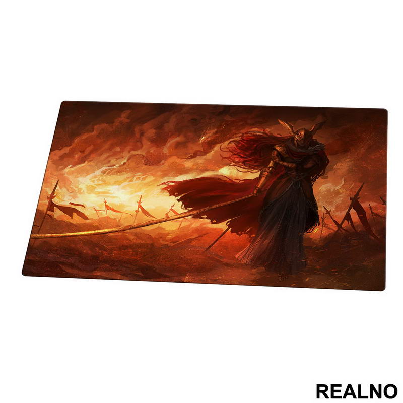 Malenia On The Battlefield - Fire - Elden Ring - Podmetač za sto