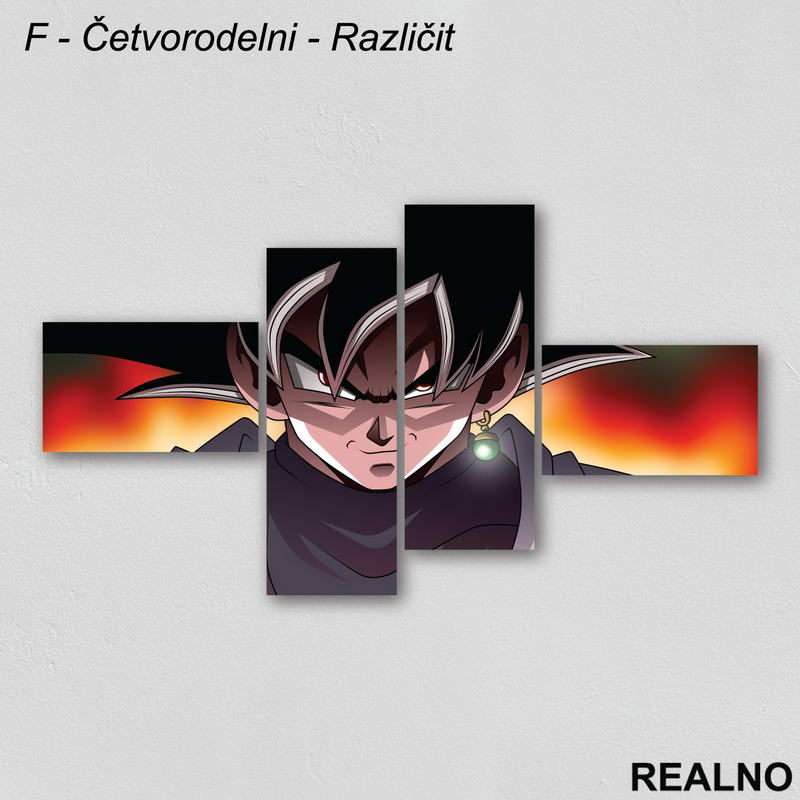 Goku sa zelenom minđušom - Dragon Ball - Slika na platnu - Kanvas