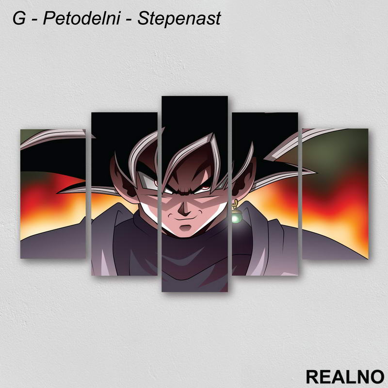 Goku sa zelenom minđušom - Dragon Ball - Slika na platnu - Kanvas
