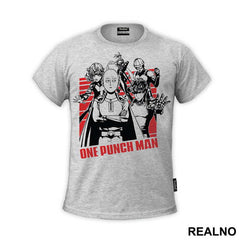 Saitama, Genos And The Group - One Punch Man - Majica