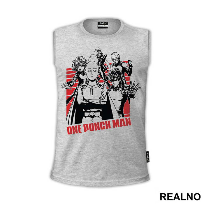 Saitama, Genos And The Group - One Punch Man - Majica