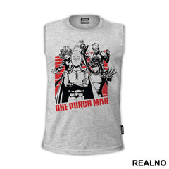 Saitama, Genos And The Group - One Punch Man - Majica