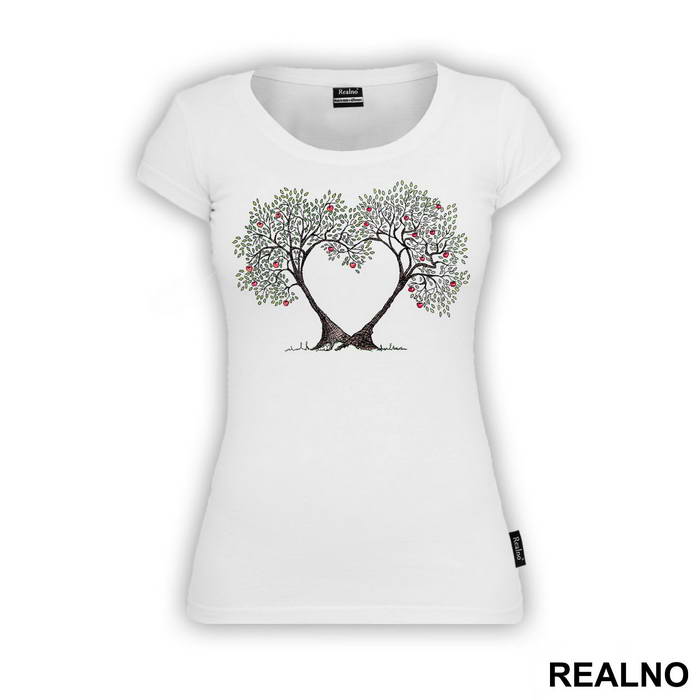 Two Trees Growing In Heart Shape - Ljubav