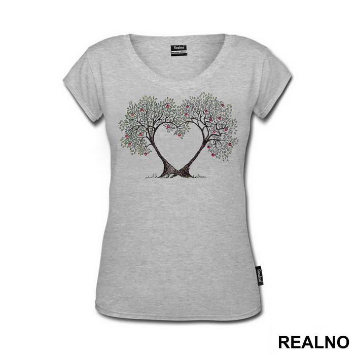 Two Trees Growing In Heart Shape - Ljubav
