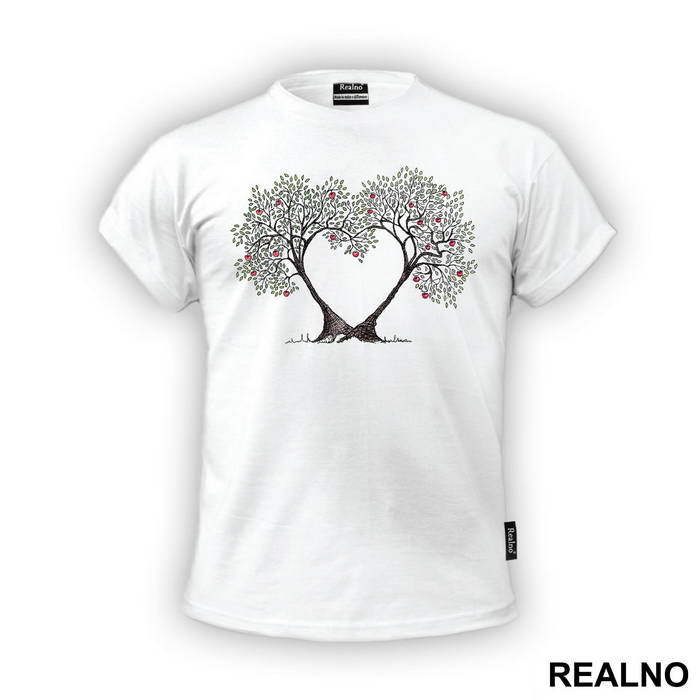 Two Trees Growing In Heart Shape - Ljubav