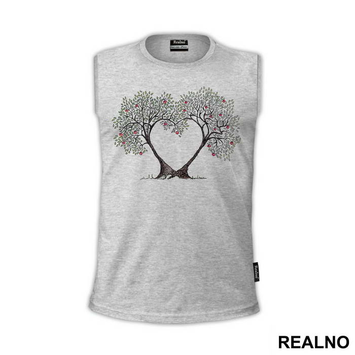 Two Trees Growing In Heart Shape - Ljubav