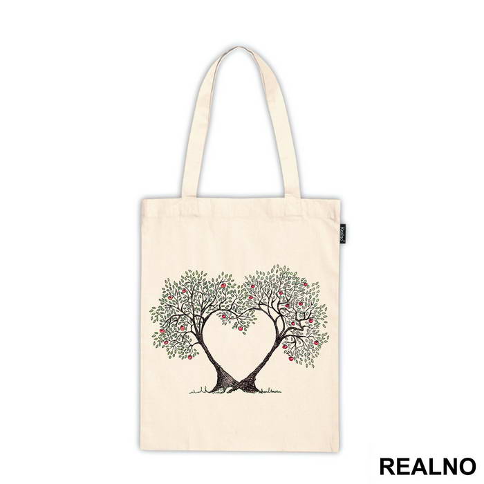 Two Trees Growing In Heart Shape - Ljubav