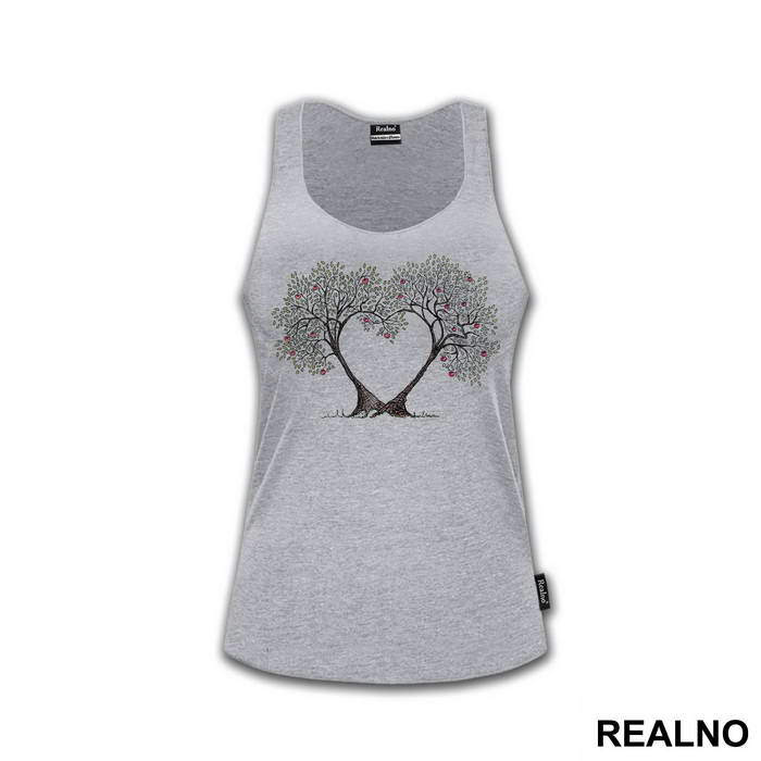 Two Trees Growing In Heart Shape - Ljubav