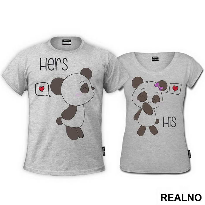 Kissing Panda - Majice za parove
