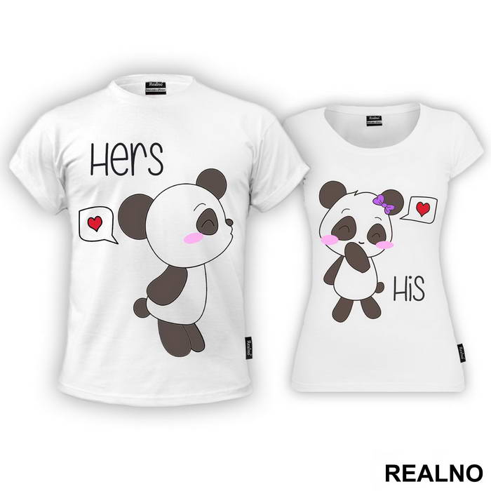Kissing Panda - Majice za parove