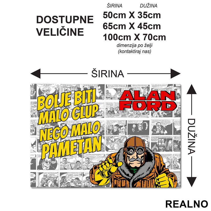 Bolje biti malo glup nego malo pametan - Grunf - Alan Ford - Podmetač za sto