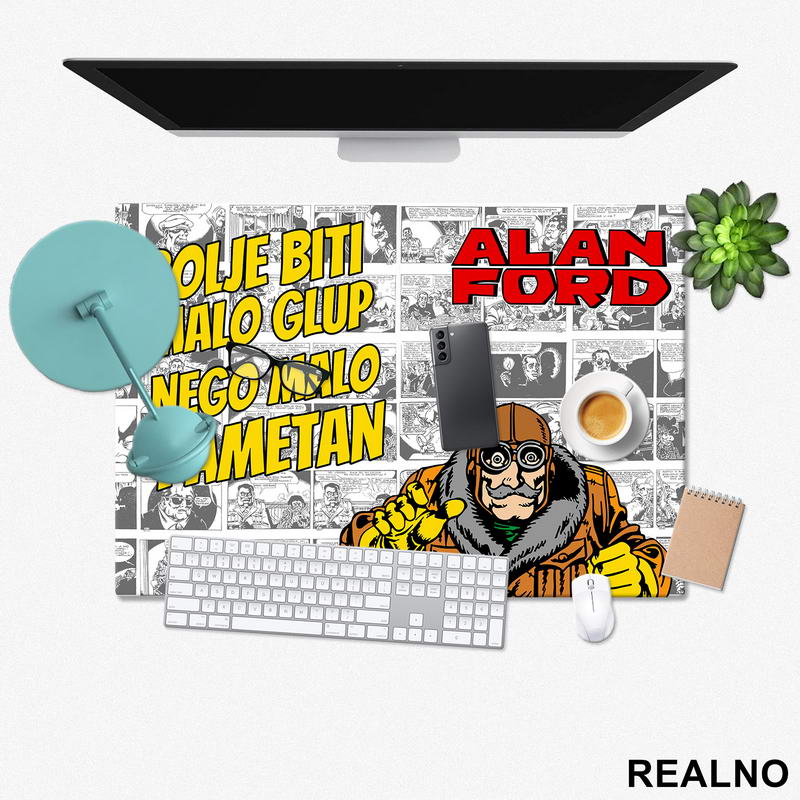 Bolje biti malo glup nego malo pametan - Grunf - Alan Ford - Podmetač za sto