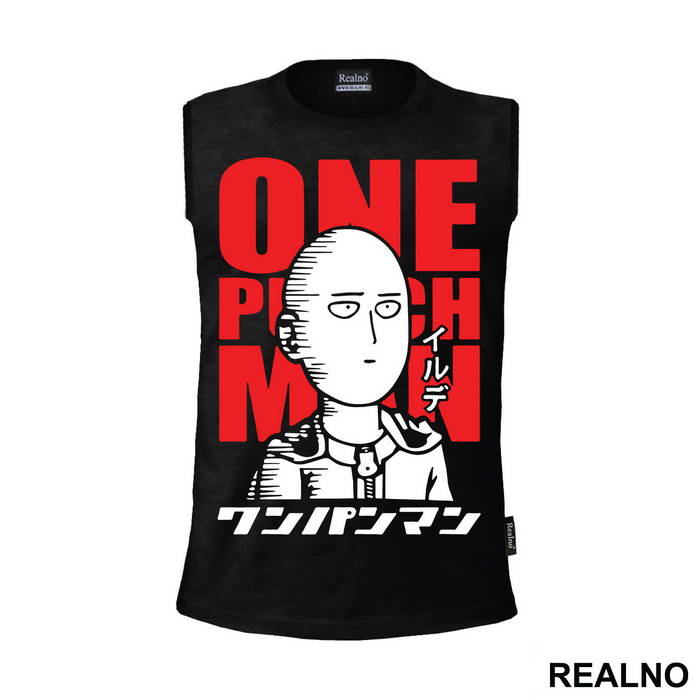 Saitama Red Text - One Punch Man - Majica