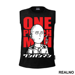 Saitama Red Text - One Punch Man - Majica