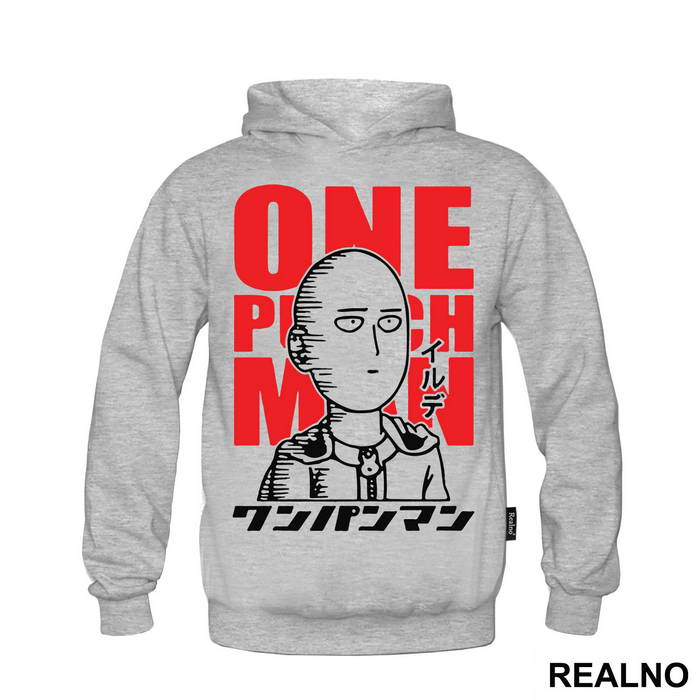 Saitama Red Text - One Punch Man - Majica