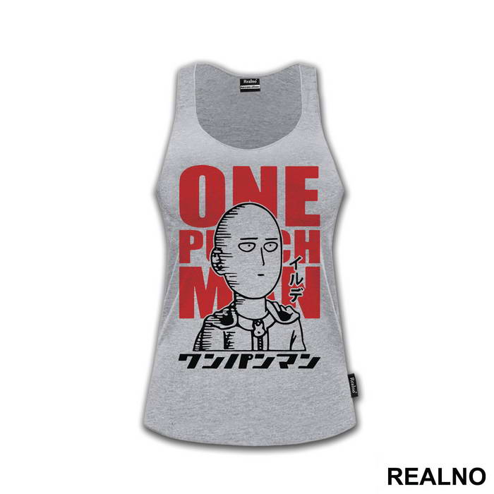 Saitama Red Text - One Punch Man - Majica