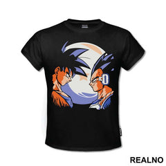 Goku And Vegeta Staring At Each Other - Dragon Ball