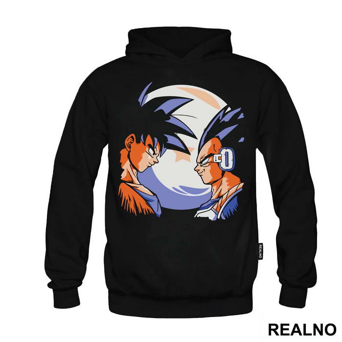Goku And Vegeta Staring At Each Other - Dragon Ball