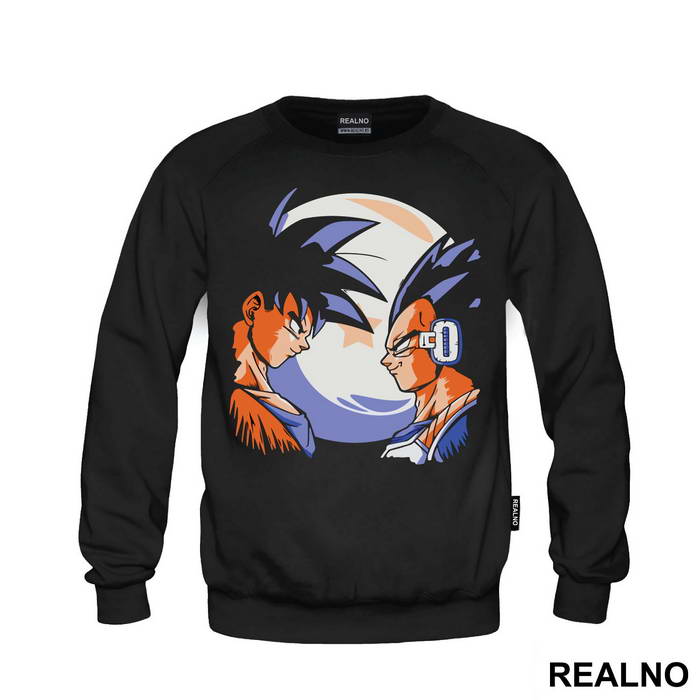 Goku And Vegeta Staring At Each Other - Dragon Ball