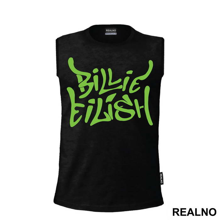 Billie Eilish Green Text - Muzika