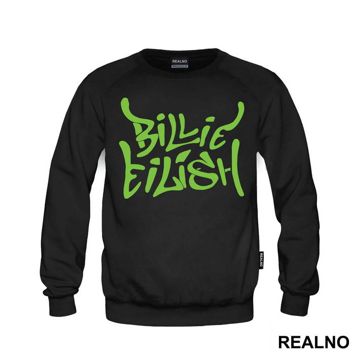 Billie Eilish Green Text - Muzika