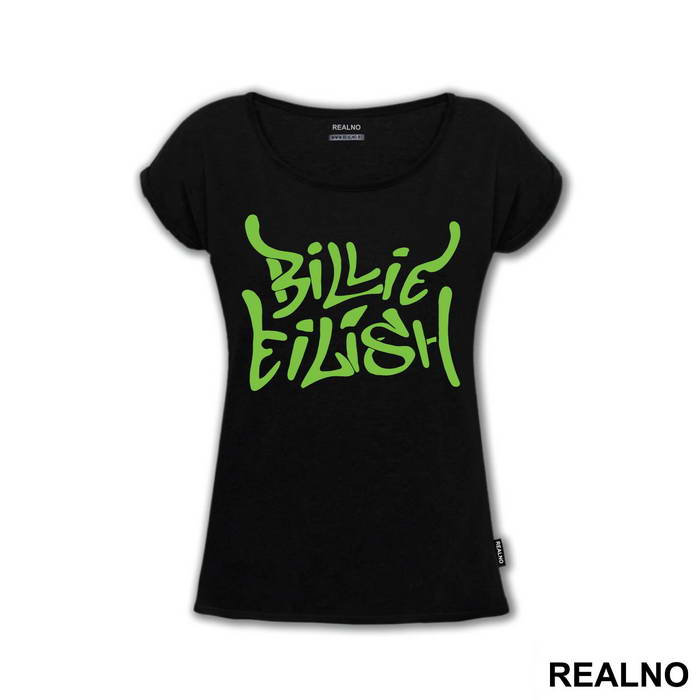 Billie Eilish Green Text - Muzika