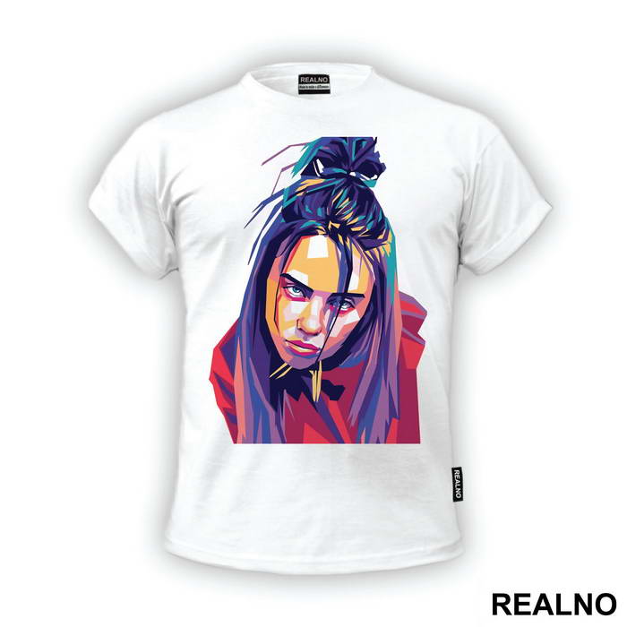 Face Polygonal Art - Billie Eilish - Muzika