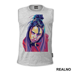 Face Polygonal Art - Billie Eilish - Muzika