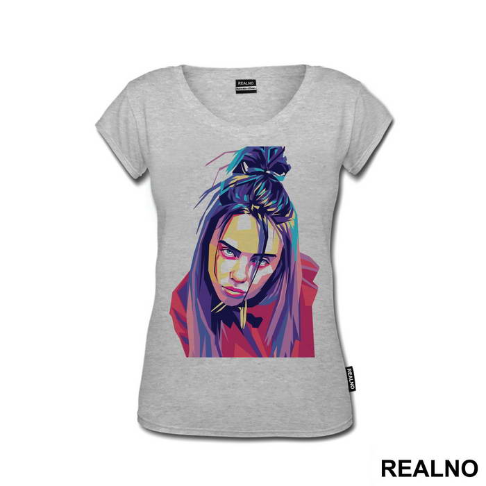 Face Polygonal Art - Billie Eilish - Muzika