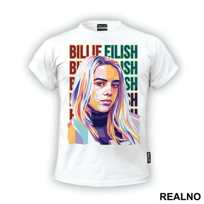 Polygonal Art Text - Billie Eilish - Muzika