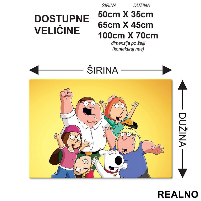 Family - Orange - Family Guy - Podmetač za sto