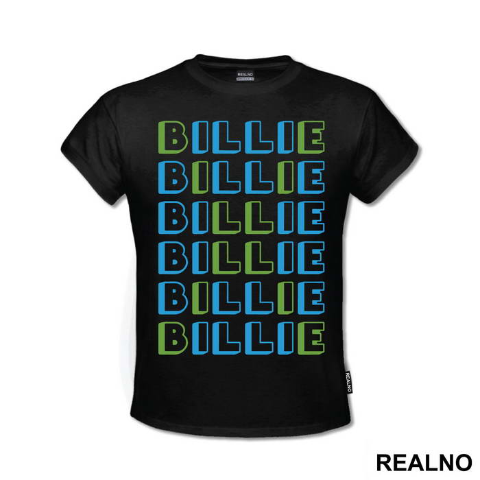 Green And Blue Text - Billie Eilish - Muzika