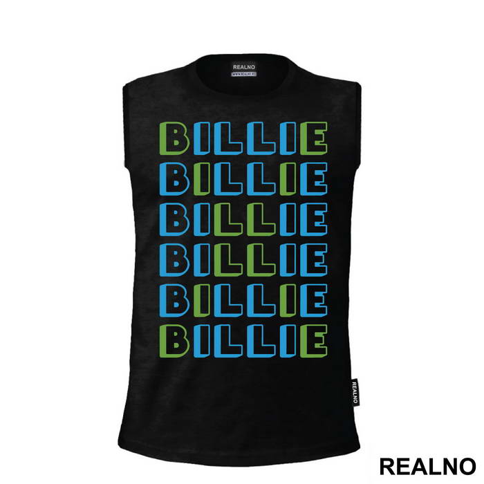 Green And Blue Text - Billie Eilish - Muzika